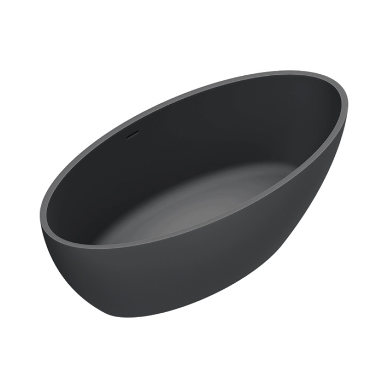 Catalano SOLID Ванна  165x80h52 с переливом, сифон в комплекте, цвет черный матовый