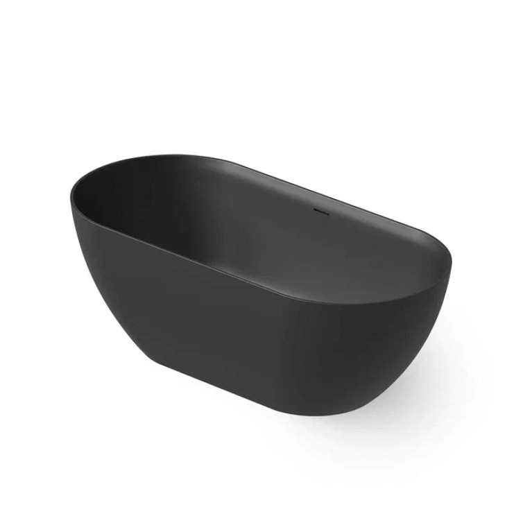 DEA DESIGN Edge Ванна отдельностоящая 160x75xh56 см, материал: Solid Surface искуственный камень, цвет: Black №16