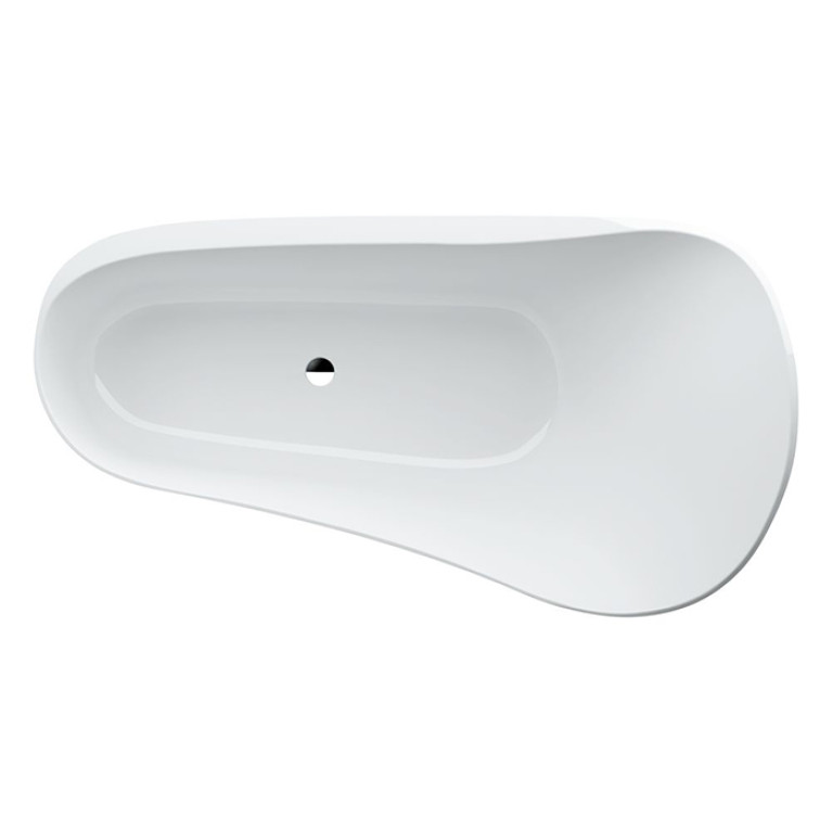 Laufen Palomba Ванна 1800x890x540мм, свободностоящая, из материала Sentec, со сливом-переливом, цвет: белый