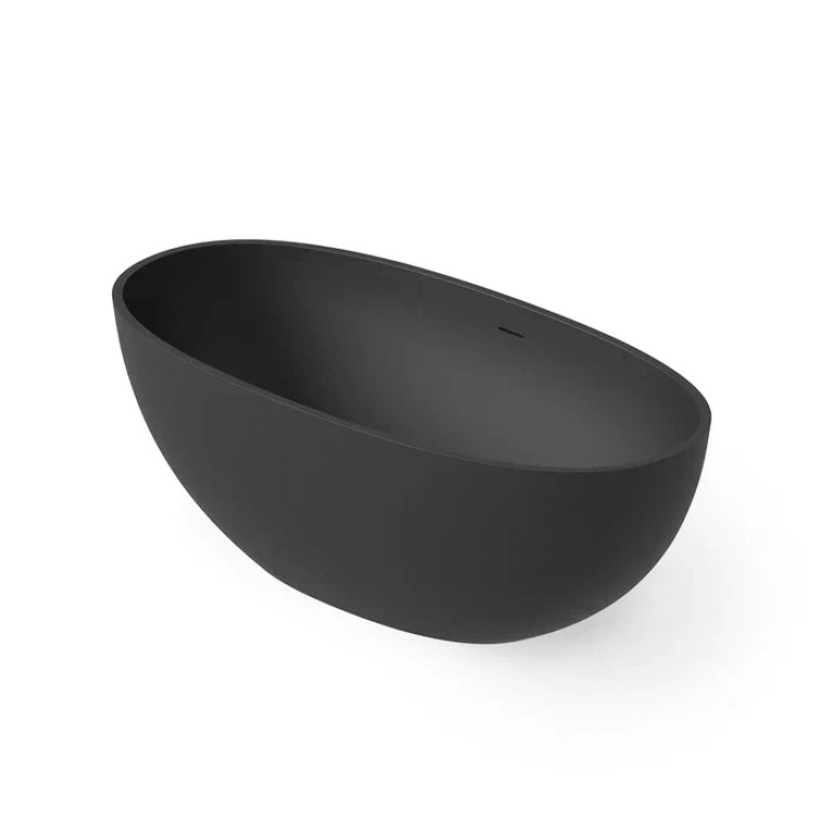 DEA DESIGN Nature Ванна отдельностоящая 155x75xh55 см, материал: Solid Surface искуственный камень, цвет: Black №16