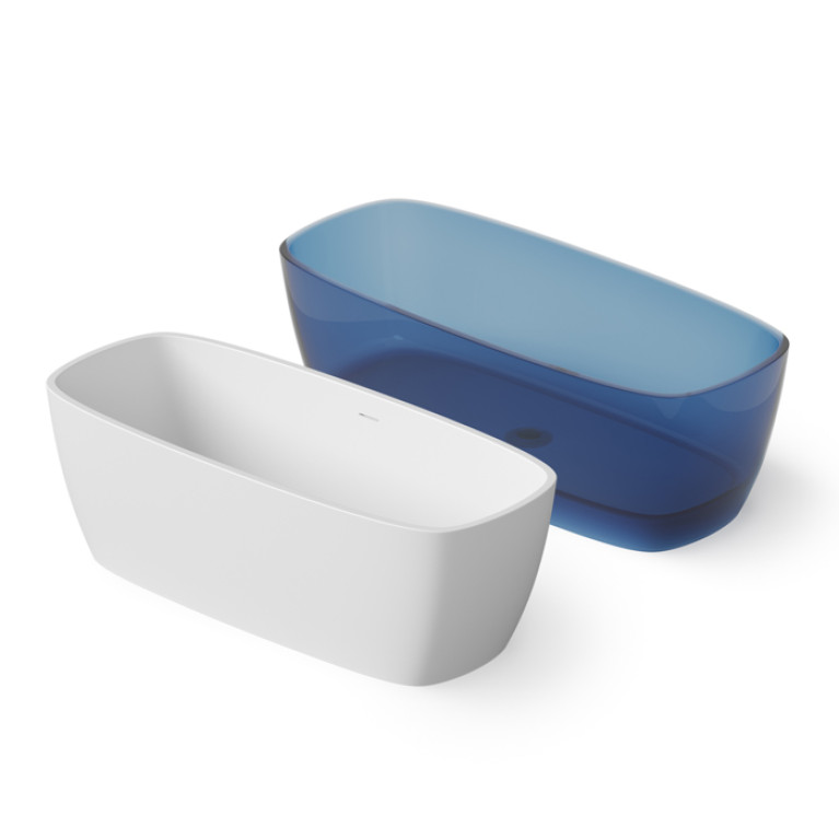 DEA DESIGN Soul Ванна отдельностоящая 170x72xh56 см, материал: Solid Surface искуственный камень, цвет: White №18