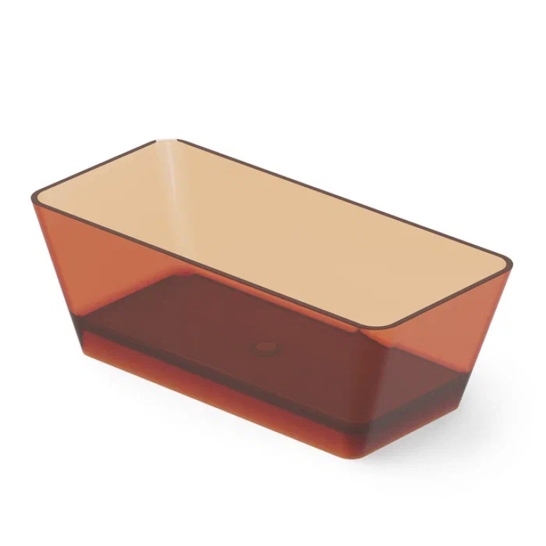 DEA DESIGN Modern Ванна отдельностоящая 170x78xh58 см, материал: Glasstech прозрачная смола, цвет: Sunset R1
