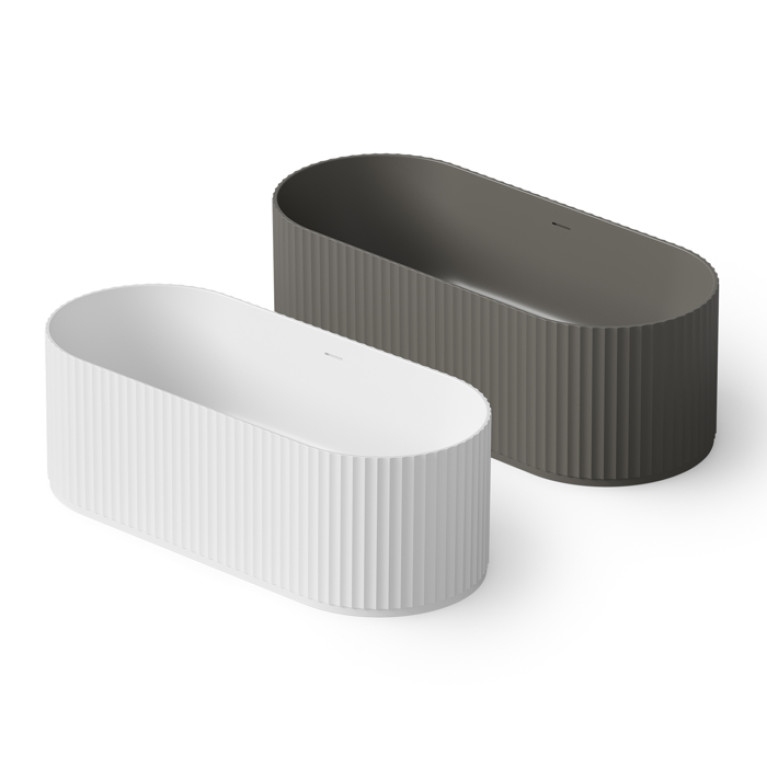 DEA DESIGN Stripes Ванна отдельностоящая 170x72xh56 см, материал: Solid Surface искуственный камень, цвет: White №18