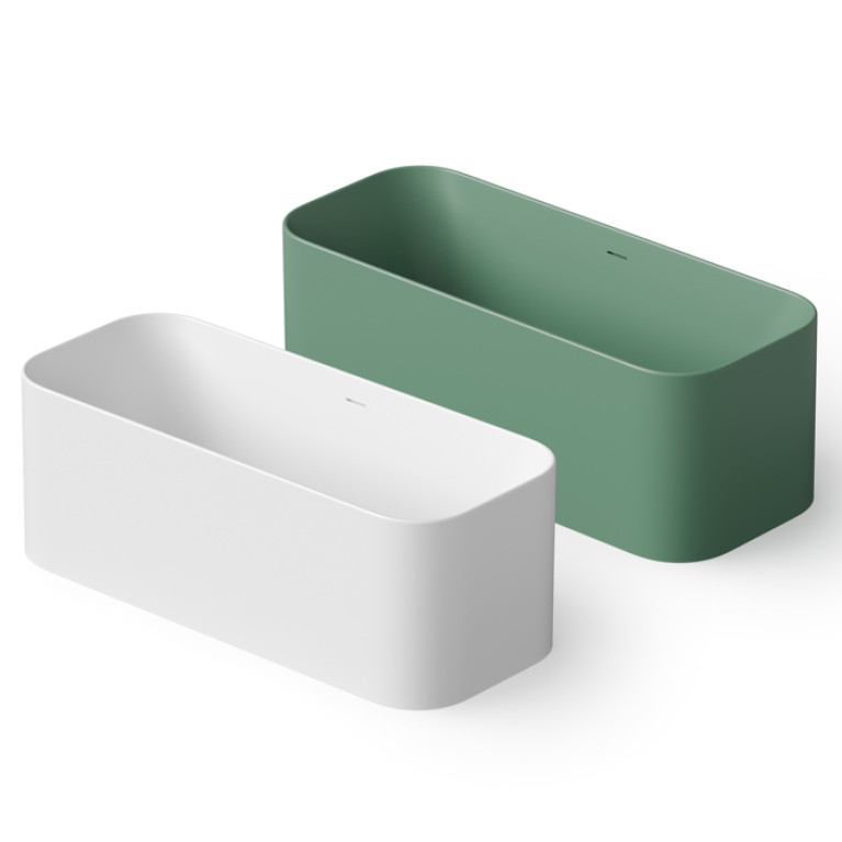 DEA DESIGN Soul Ванна отдельностоящая 170x70xh60 см, материал: Solid Surface искуственный камень, цвет: White №18