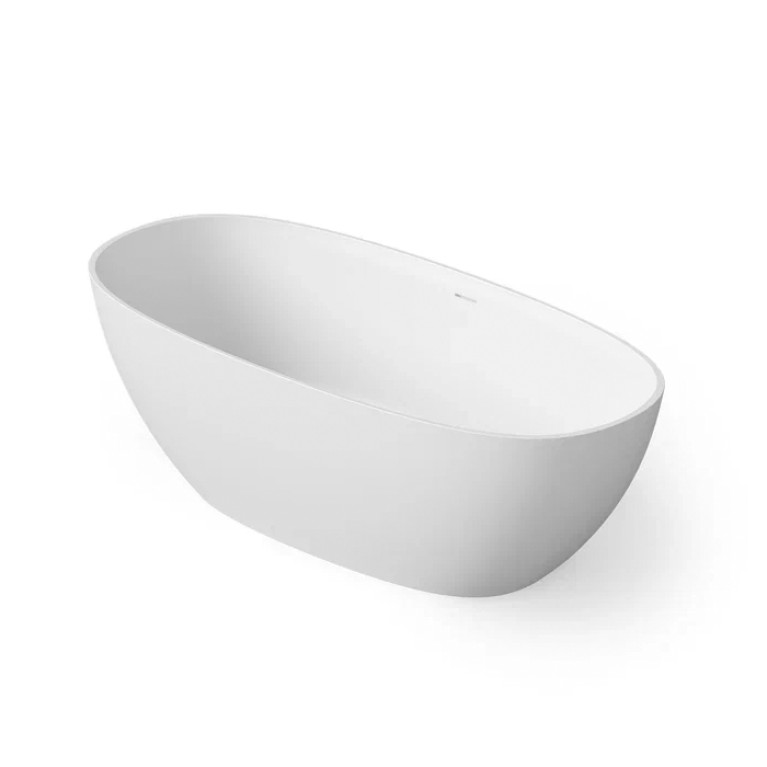 DEA DESIGN Edge Ванна отдельностоящая 160x76xh56 см, материал: Solid Surface искуственный камень, цвет: White №18
