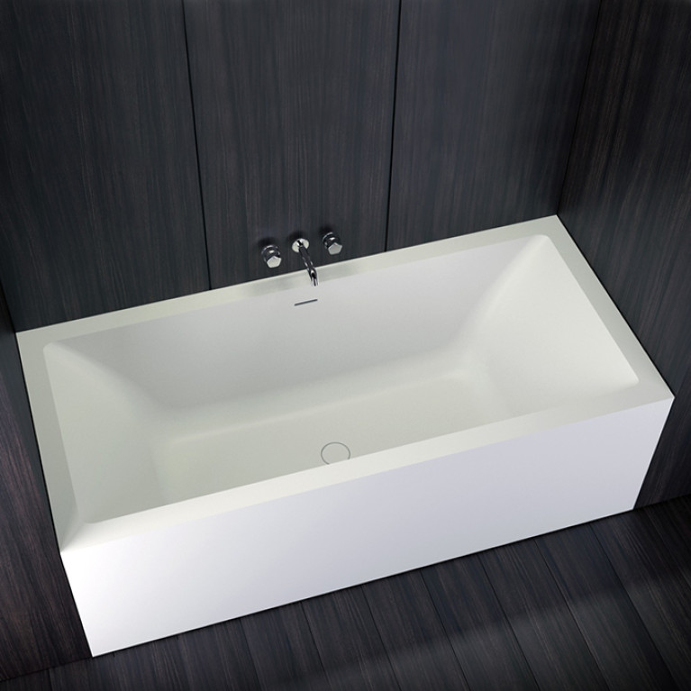 KNIEF Shape Selected Ванна встраиваемая, 170x70xH60cм, с щелевым переливом click-clack, белая матовая (с комплектом ножек) (СПЕЦЦЕНА с нашего склада!)