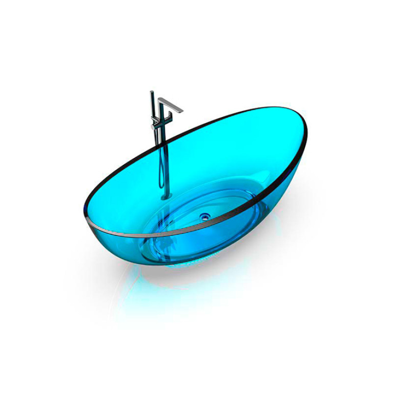Knief Oval Shape Ванна отдельностоящая из полимерного материала 180х93x56 см, цвет Aquamarin Blue # 100