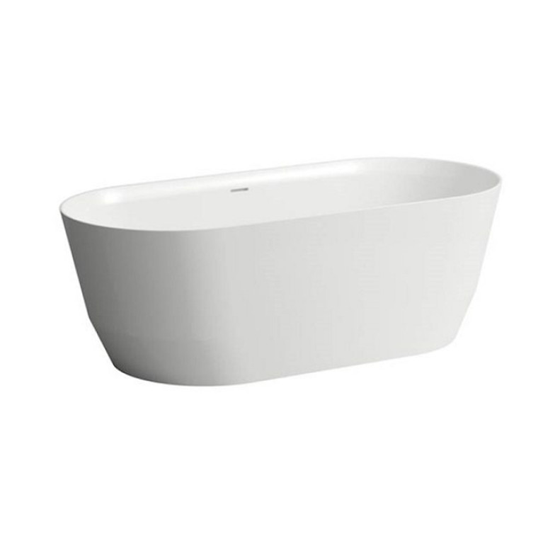 Laufen Pro Ванна отдельностоящая 1650х750х550мм, c переливом, слив click-clack хром, из композитного материала Marbond, белая