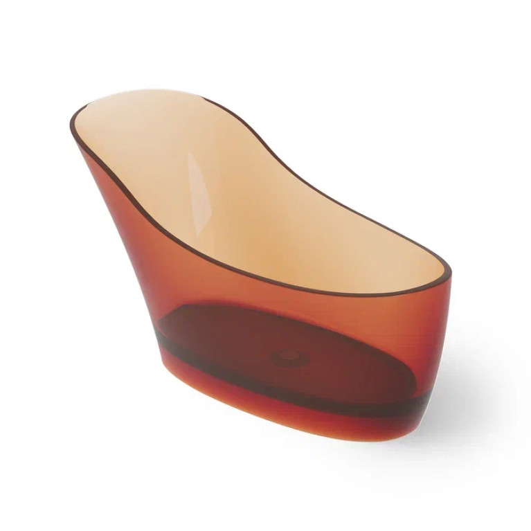 DEA DESIGN Elegant Ванна отдельностоящая 169x75xh88 см, материал: Glasstech прозрачная смола, цвет: Sunset R1