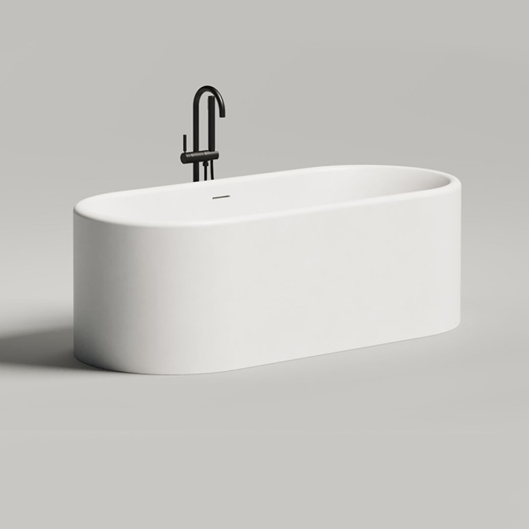 Salini Perla Plus Ванна  170x80x60.5 см в отдельностоящая, интегрир. слив-перелив, донный клапан, сифон, ножки , S-Sense глянец, цвет белый