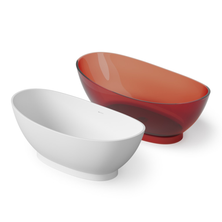 DEA DESIGN Elegant Ванна отдельностоящая 179x88xh64 см, материал: Solid Surface искуственный камень, цвет: White №18