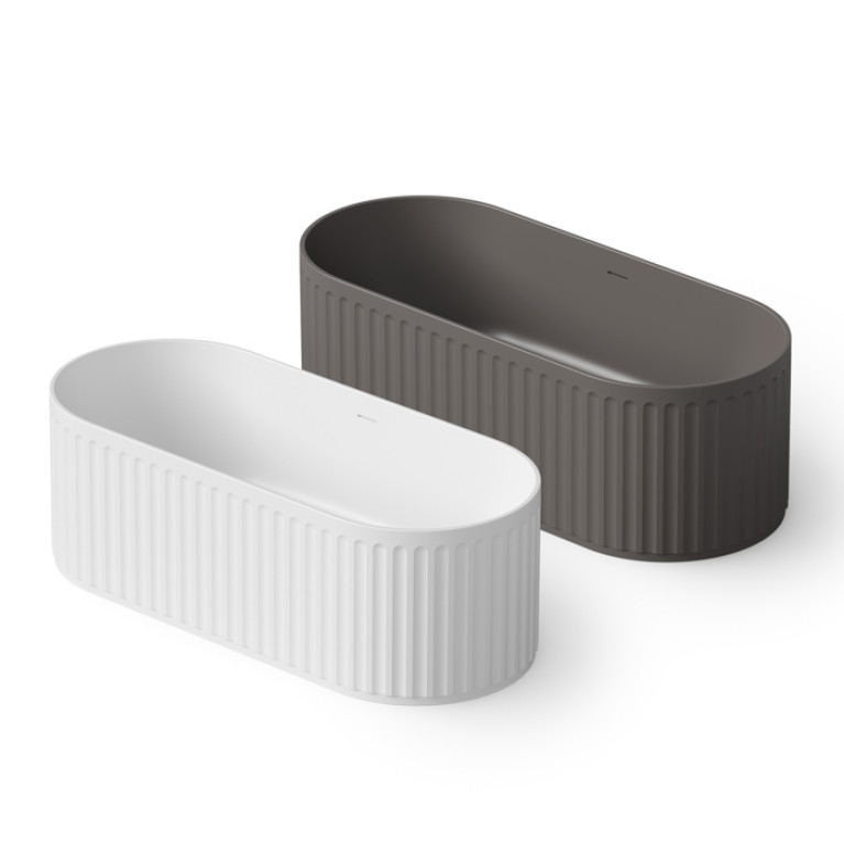 DEA DESIGN Stripes Ванна отдельностоящая 170x72xh56 см, материал: Solid Surface искуственный камень, цвет: White №18