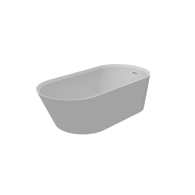 KNIEF Pearl Ванна отдельностоящая овальная 172x81x50см со сливом, цвет белый матовый