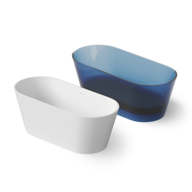 DEA DESIGN Shadow Ванна отдельностоящая 160x70xh58 см, материал: Solid Surface искуственный камень, цвет: White №18