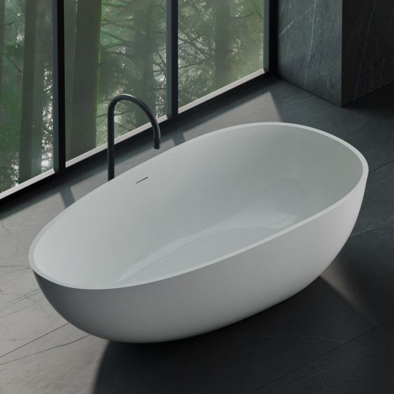 DEA DESIGN Modern Ванна отдельностоящая 170&times;87&times;h56 см, материал: Solid Surface искуственный камень, цвет: White №18