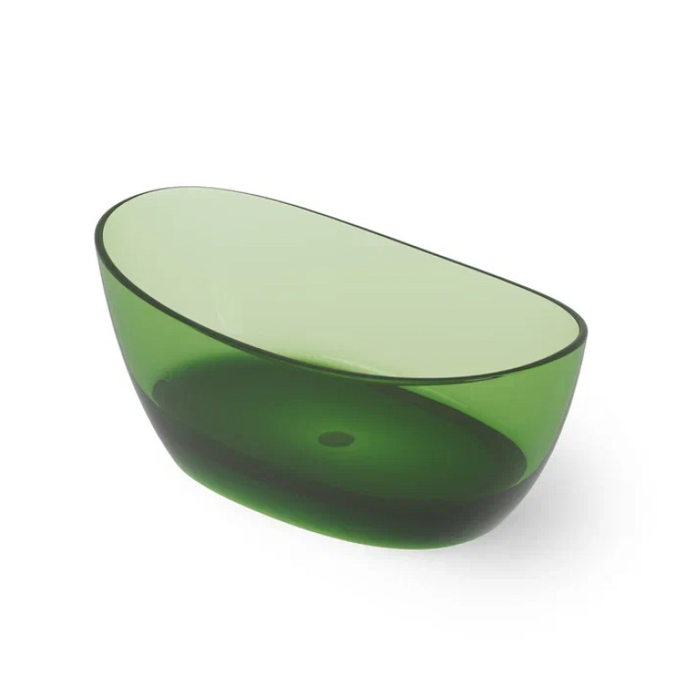 DEA DESIGN Elegant Ванна отдельностоящая 163x85xh64 см, материал: Glasstech прозрачная смола, цвет: Emerald R3