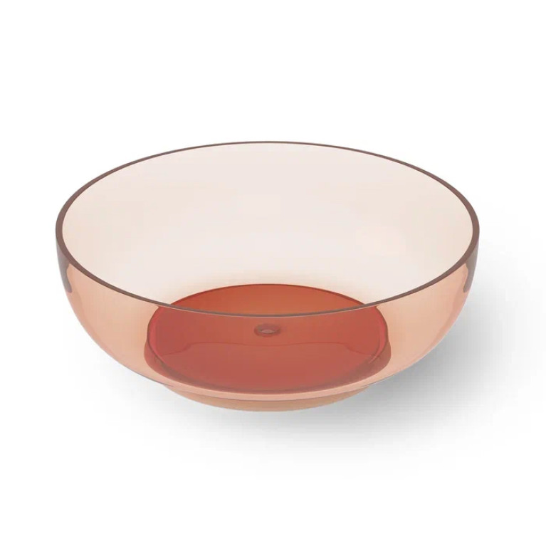 DEA DESIGN Round Ванна отдельностоящая 150x150xh52 см, материал: Glasstech прозрачная смола, цвет: brown copper