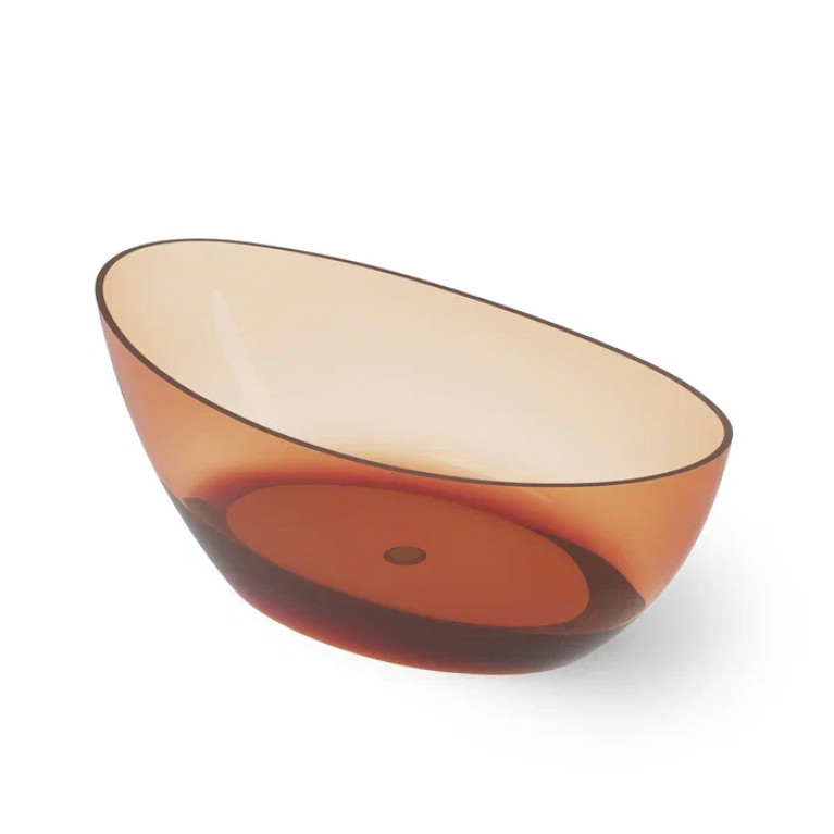 DEA DESIGN Elegant Ванна отдельностоящая 160x80xh55 см, материал: Glasstech прозрачная смола, цвет: Sunset R1