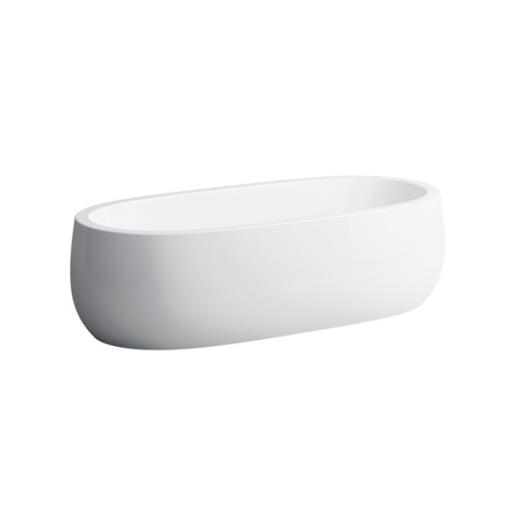 Laufen Alessi One Ванна 1830x870x460мм, свободностоящая, овальная, с слив-переливом, материал: композит, цвет: белый  (ВРЕМЕННО не поставляем!)
