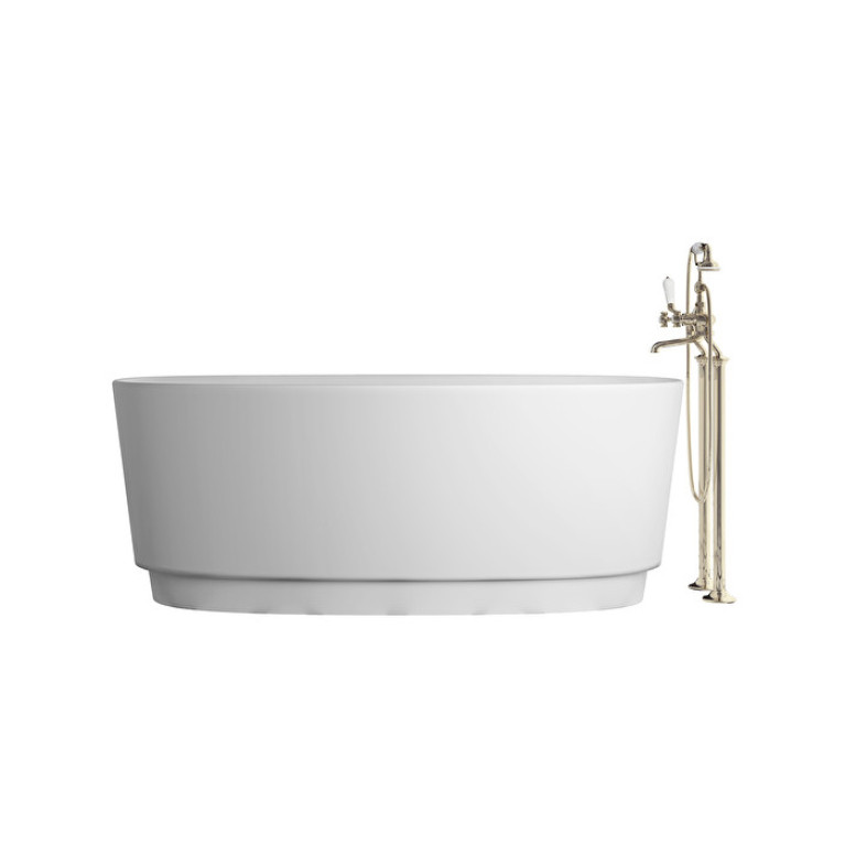 Devon Dove Ванна ИЗ WHITE TEC PLUS 170.5х64.7х84.6 см, цвет: белый,  с д/кл-ном с крышкой из WHITE TEC и сифон EACC571, (цоколь белый) (Снято с пр-ва)