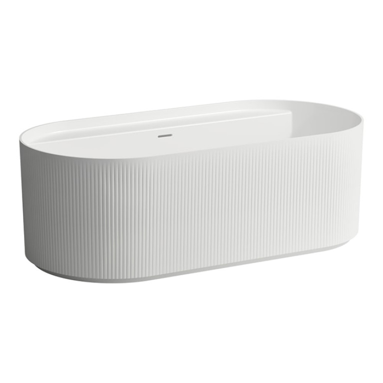 Laufen Sonar Ванна 1600x815х460мм, пристенная, с слив-переливом, материал: Marbond c рельефом, итегрированный перелив, цвет: белый