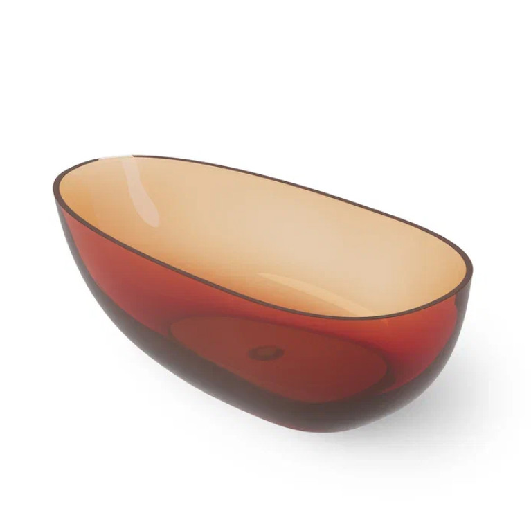 DEA DESIGN Modern Ванна отдельностоящая 150&times;76&times;h54 см, материал: Glasstech прозрачная смола, цвет: Sunset R1