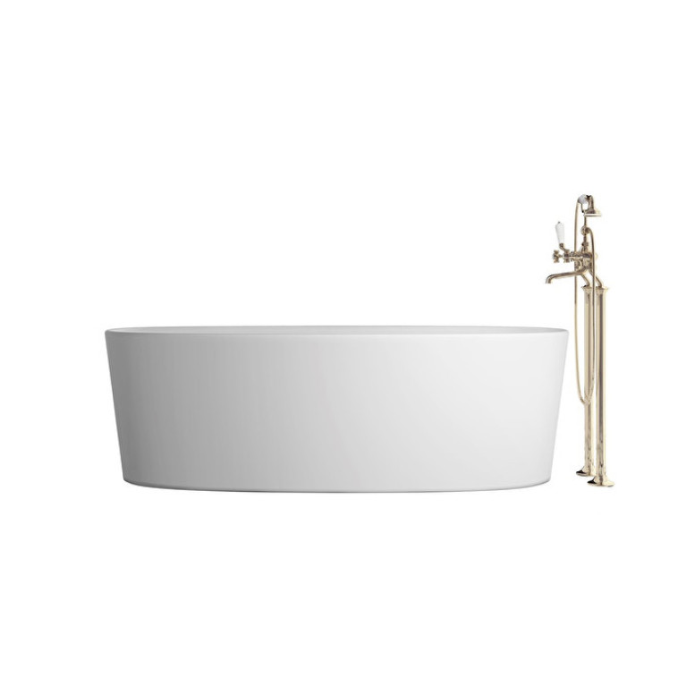 Devon Dove Ванна отдельностоящая без цоколя  из  WHITE TEC PLUS 170,5х52,8х84,6  см, цвет: белый,  в компл донный клапан с крышкой из WHITE TEC