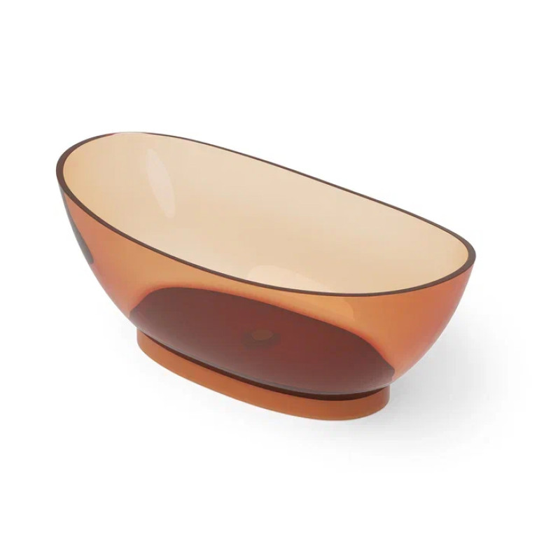 DEA DESIGN Elegant Ванна отдельностоящая 155x78xh58 см, материал: Glasstech прозрачная смола, цвет: Sunset R1