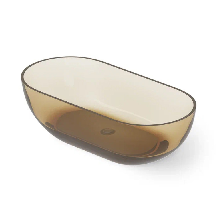 DEA DESIGN Shadow Ванна отдельностоящая 165x82xh52 см, материал: Glasstech прозрачная смола, цвет: classic green