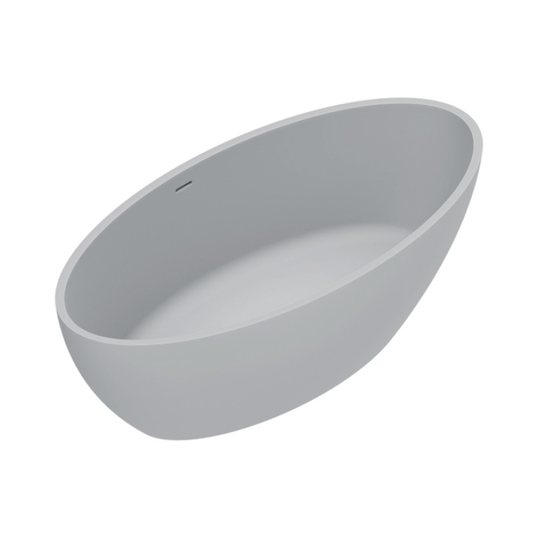 Catalano SOLID Ванна  165x80h52 с переливом, сифон в комплекте, цвет Cemento Satinato