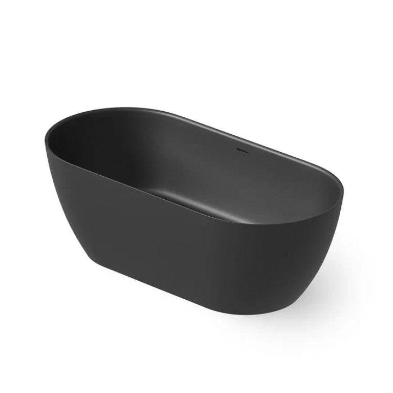 DEA DESIGN Edge Ванна отдельностоящая 150x75xh57 см, материал: Solid Surface искуственный камень, цвет: Black №16