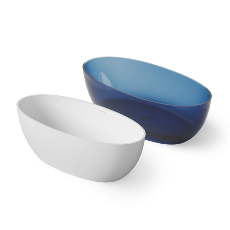 DEA DESIGN Nature Ванна отдельностоящая 170x80xh55 см, материал: Solid Surface искуственный камень, цвет: White №18