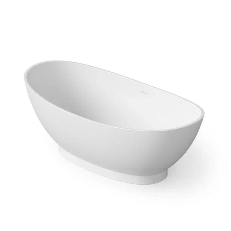 DEA DESIGN Elegant Ванна отдельностоящая 179x88xh64 см, материал: Solid Surface искуственный камень, цвет: White №18