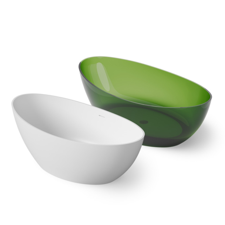 DEA DESIGN Elegant Ванна отдельностоящая 180x90xh62 cm, материал: Solid Surface искуственный камень, цвет: White №18