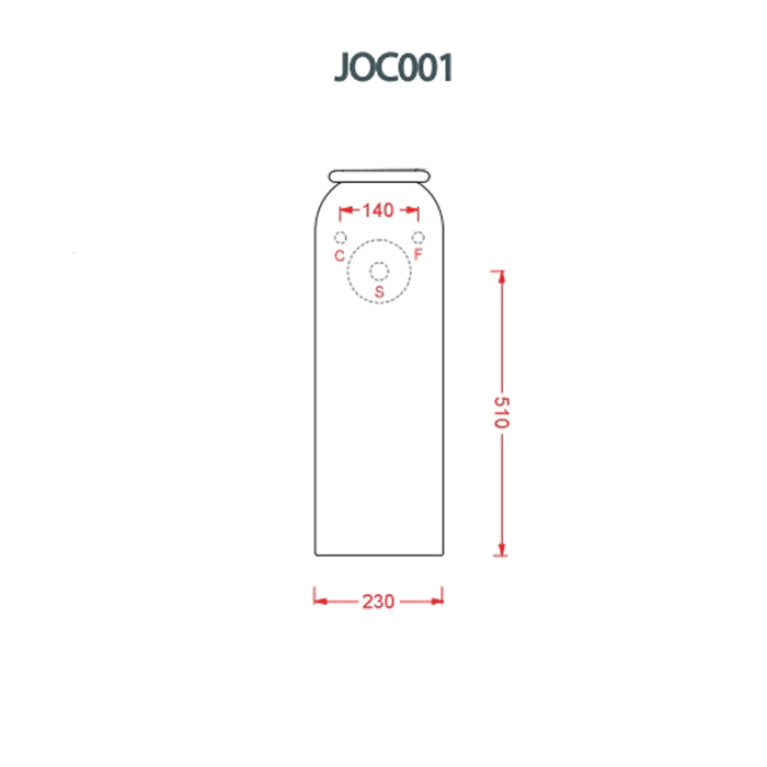 Artceram JOLIE Пьедестал для раковины &Oslash; 50 см, (для монтажа требуется ACA073), цвет Light Terrazzo