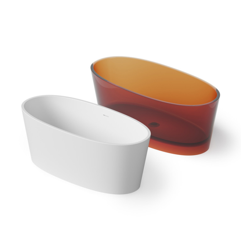 DEA DESIGN Nature Ванна отдельностоящая 160x75xh60 см, материал: Solid Surface искуственный камень, цвет: White №18