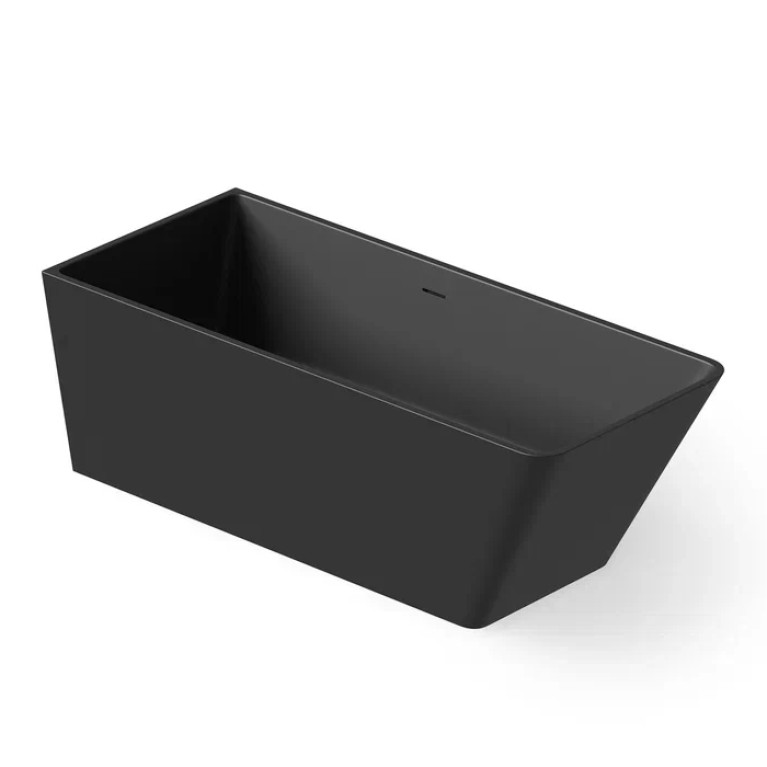 DEA DESIGN Soul Ванна отдельностоящая 170x73xh60 см, материал: Solid Surface искуственный камень, цвет: Black №16