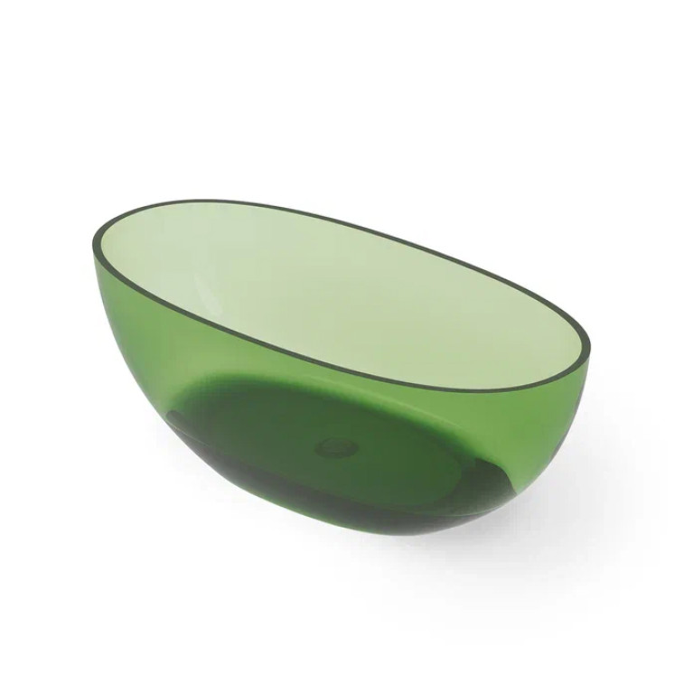DEA DESIGN Nature Ванна отдельностоящая 165x80xh58 см, материал: Glasstech прозрачная смола, цвет: Emerald R3