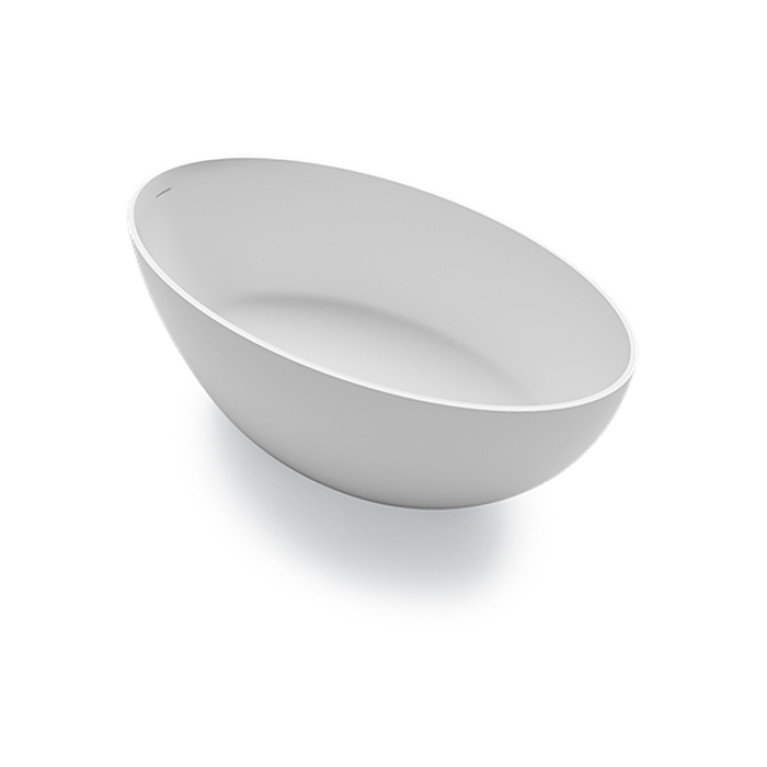 GRUPPO TREESSE Bali Ванна отдельностоящая 160x85x62h мм., с сливом-переливом и сифоном, SOLID SURFACE, цвет белый глянцевый