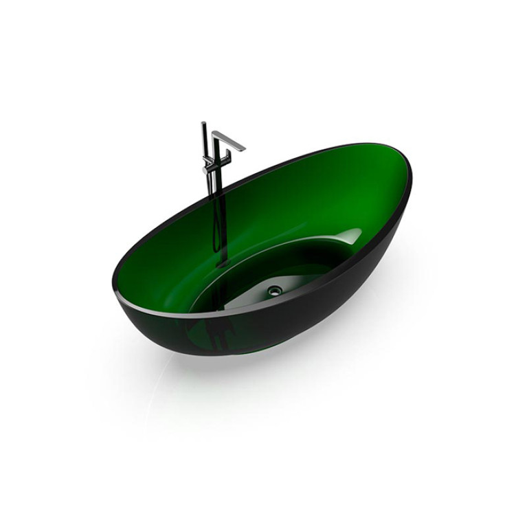Knief Oval Shape Ванна отдельностоящая из полимерного материала 180х93x56 см, цвет Malachit # 090