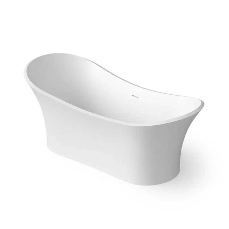 DEA DESIGN Elegant Ванна отдельностоящая 175x75xh68 см, материал: Solid Surface искуственный камень, цвет: White №18