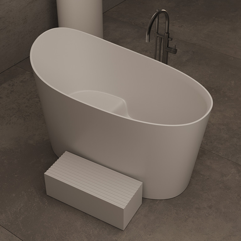 DEA DESIGN Single Ванна отдельностоящая 130x70xh85 см, материал: Solid Surface искуственный камень, цвет: White №18