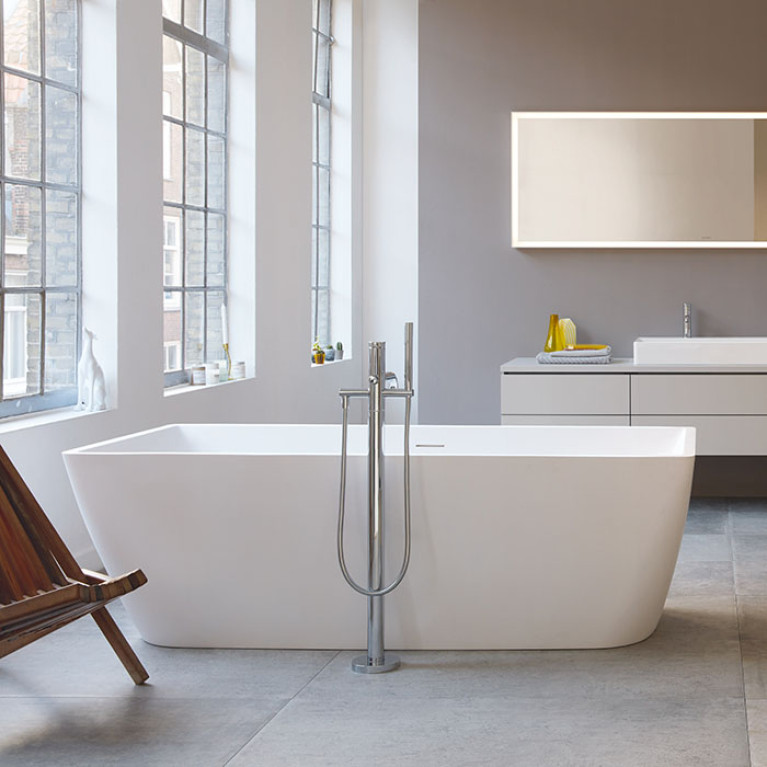 Duravit Vitrium Ванна 1850x850мм,, отдельностоящая с панелью и ножками, со спец слив-переливом, Цвет белый