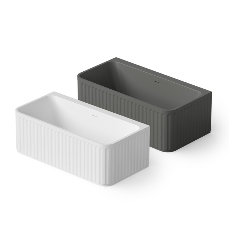 DEA DESIGN Stripes Ванна отдельностоящая 160x80xh56 см, материал: Solid Surface искуственный камень, цвет: White №18