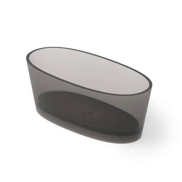DEA DESIGN Nature Ванна отдельностоящая 160x75xh60 см, материал: Glasstech прозрачная смола, цвет: Smoky Black R4