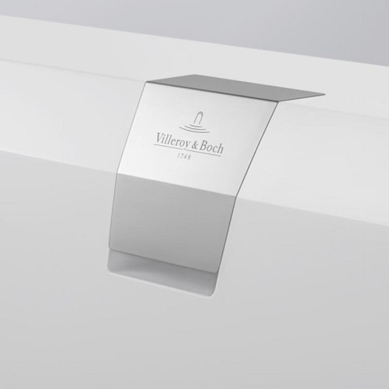 VilleroyBoch Squaro Edge 12 Ванна 1900*900*450  ножки, слив-перелив цвет  хром и белый, ванна цвет: белый