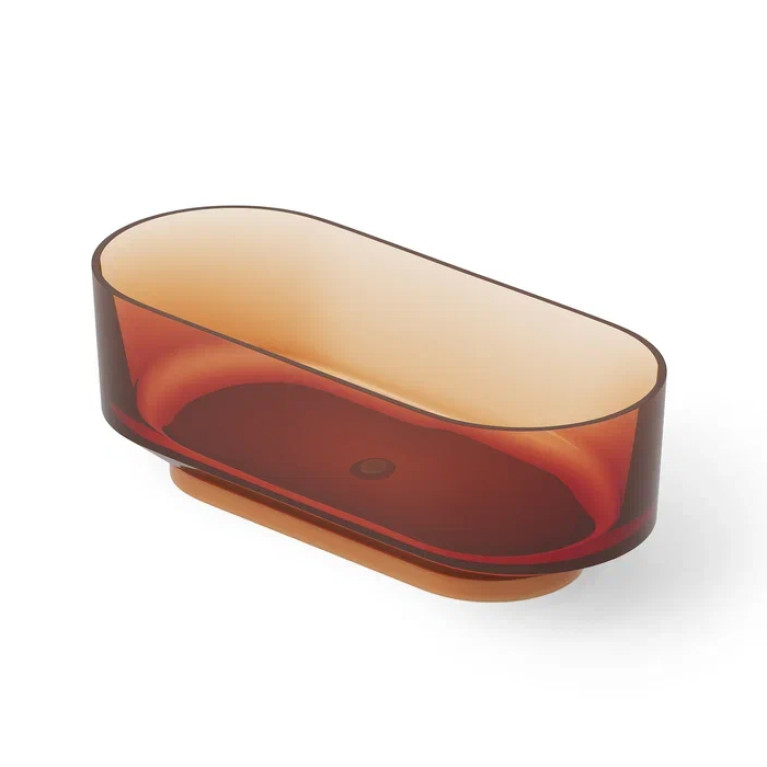 DEA DESIGN Shadow Ванна отдельностоящая 170x72xh56 см, материал: Glasstech прозрачная смола, цвет: Sunset R1