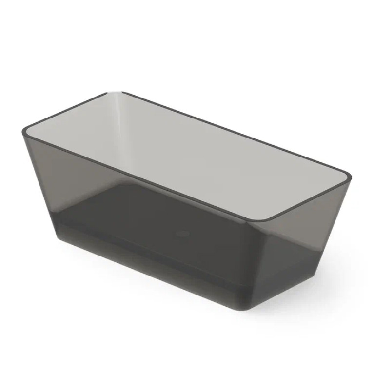 DEA DESIGN Modern Ванна отдельностоящая 170x78xh58 см, материал: Glasstech прозрачная смола, цвет: Smoky Black R4