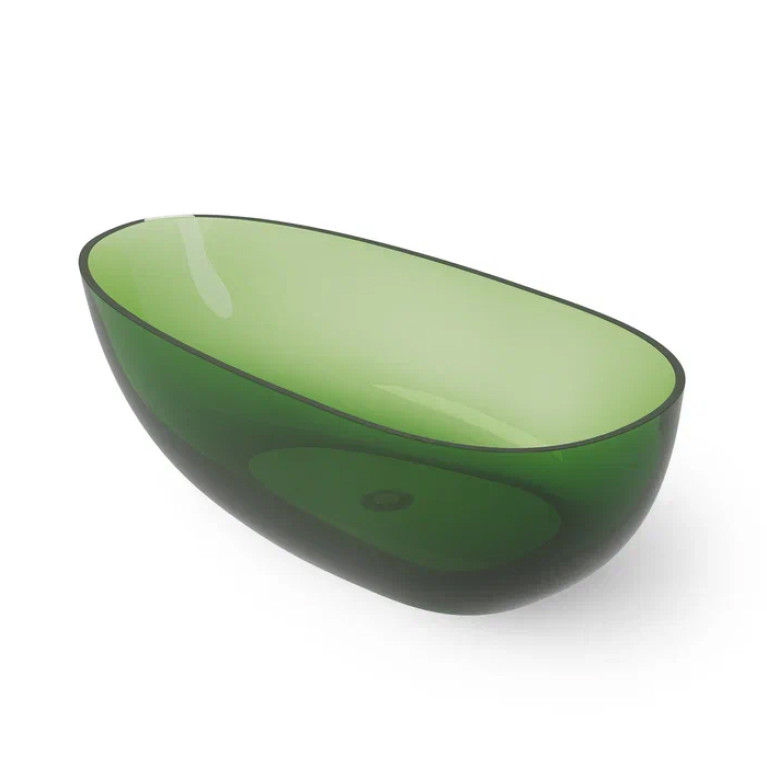 DEA DESIGN Modern Ванна отдельностоящая 170&times;87&times;h56 см, материал: Glasstech прозрачная смола, цвет: Emerald R3