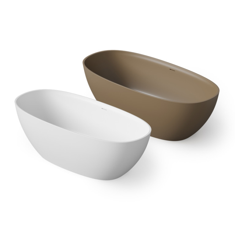 DEA DESIGN Edge Ванна отдельностоящая 150x73xh56 см, материал: Solid Surface искуственный камень, цвет: White №18